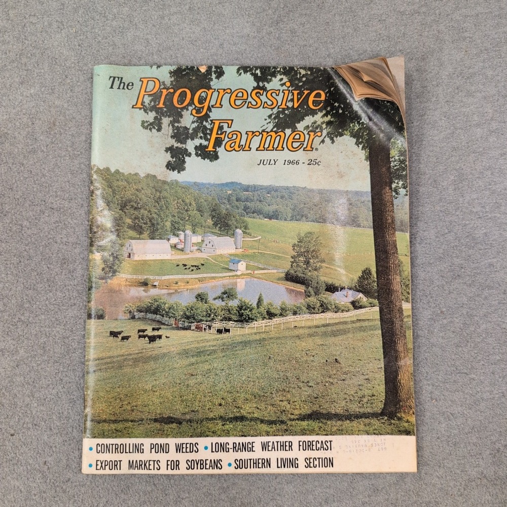The Progressive Farmer July 1966 Vintage Agriculture Magazine Southern Living - Picture 1 of 2